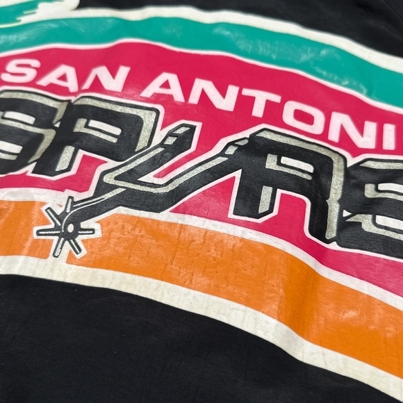 Mitchell & Ness San Antonio Spurs Hardwood Classics Windbreaker Jacket Mens 5XLB - Picture 10 of 13